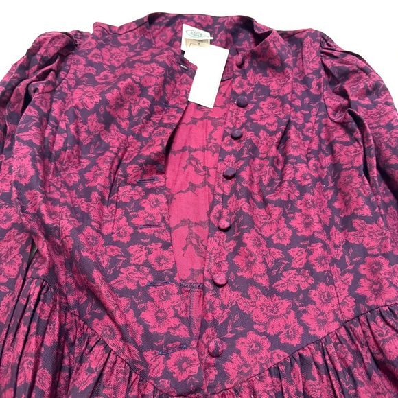 Laura Ashley Vintage 80s Floral Dress Peasant sz 12 - 10 Made in USA NWT - Picture 7 of 11